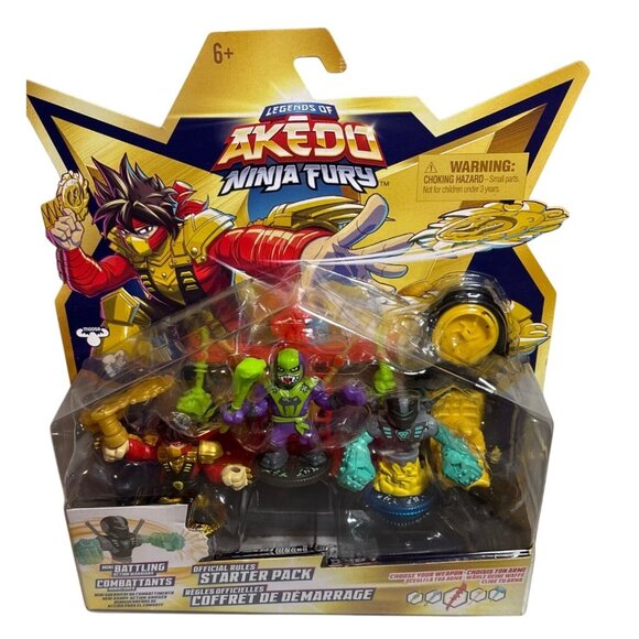 Legends Of Akedo Ninja Fury Official Rules Starter Pack Action Figures Ages 6+ - Picture 1 of 7